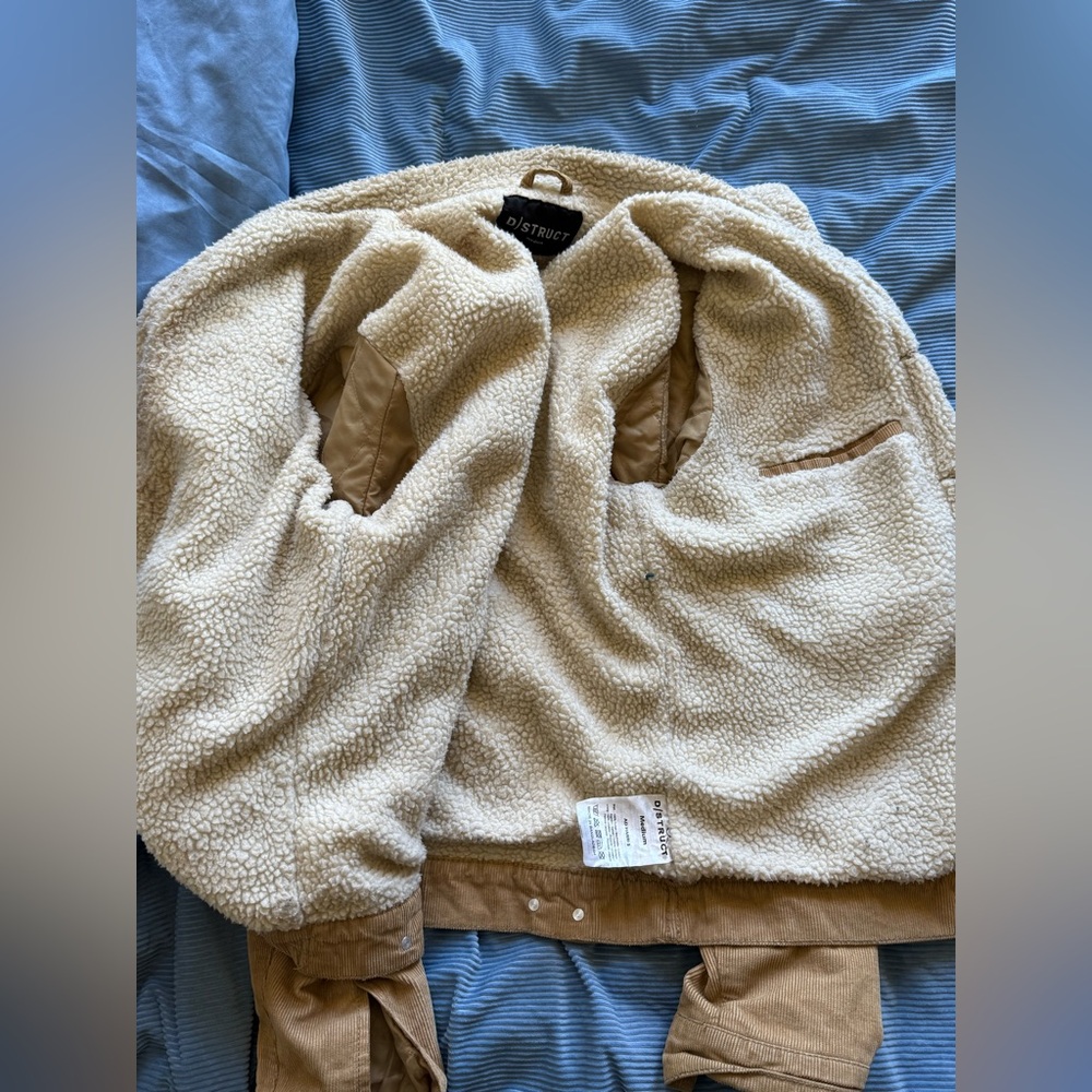 D/Struct Tan Corduroy Sherpa jacket -men’s - Picture 5 of 8
